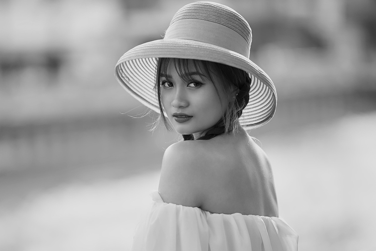 Converted black and white portrait photo